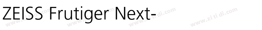 ZEISS Frutiger Next字体转换